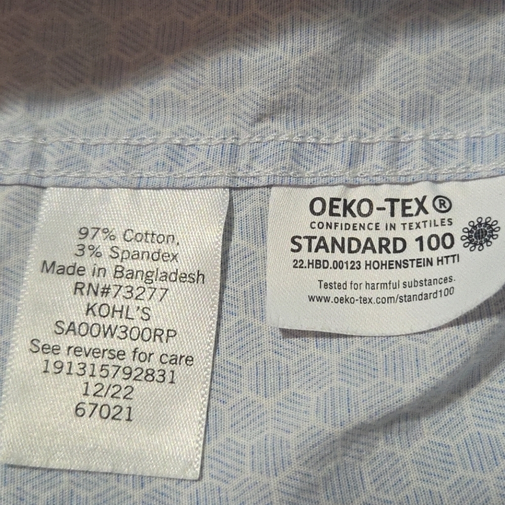 APT 9 Mens Dress Shirt Size Medium Blue - Picture 6 of 6